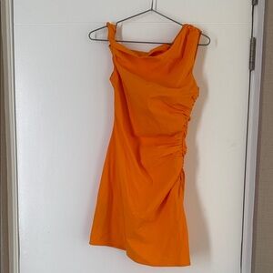Mango Mini ‘Twist’ Orange Dress